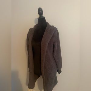Long grey Sherpa jacket